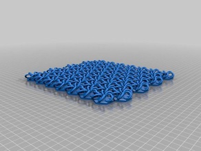 hexmail 3d printing armor chain chainmail hex mail 3d print model - Mito3D