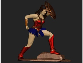 wonder woman persone fumetti libro a dccomics dc comics figura figurina vari personaggi wonderwoman 3d print model - Mito3D