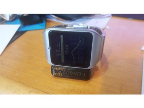 sony smartwatch 3 - dock magnético de la moda el 3d print model - Mito3D