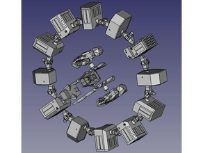interstellare resistenza di montaggio modello ver2 i veicoli l'assemblaggio lander ranger fantascienza astronave 3d print model - Mito3D