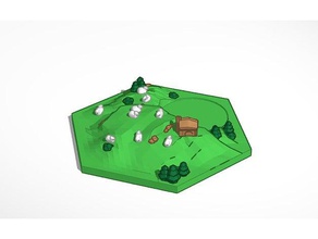 landscape - wool games catan settler 3d print model - Mito3D