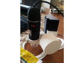 istikrarlı stand usb mikroskop öğrenme ucuz kolay tutucu lab pinyon raf basit dur 3d print model - Mito3D