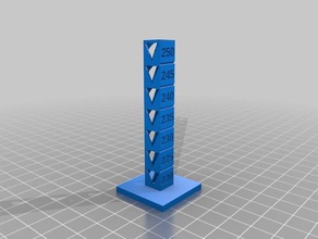 abs temp calibração torre A impressão 3d de testes personalizado 3d print model - Mito3D