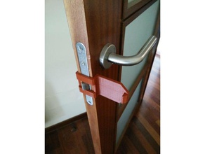 el bloqueo de seguridad puertas sin necesidad tornillos los hogares niños puerta 3d print model - Mito3D