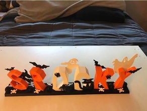 spooky art di halloween decorazione 3d print model - Mito3D