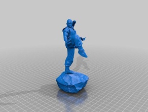 kungfu monaco sculture 3d print model - Mito3D