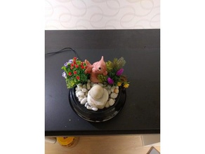 flower pot fountain base decor water 3d print model - Mito3D