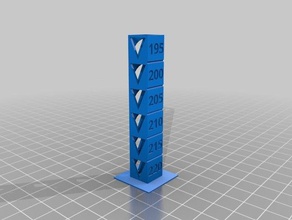 mi personalizados temp de calibración la torre La impresión en 3d las pruebas personalizado 3d print model - Mito3D