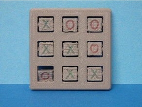 tic tac toe morpion jouets & jeux casse tete de puzzle 3d print model - Mito3D