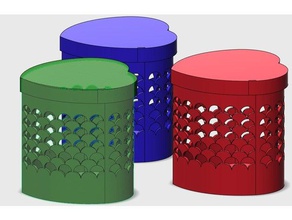 heart box container containers 3d print model - Mito3D