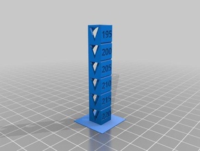 mi personalizados temp de calibración la torre La impresión en 3d las pruebas personalizado 3d print model - Mito3D