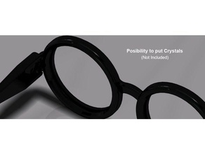 harry potter glasses possibility put crystal inside 3d printing 3d print model - Mito3D