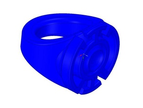 Blaue Laterne-ring 3d-drucken 3d print model - Mito3D