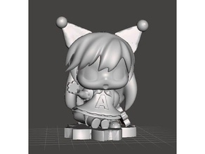 sakura girl art Modelo 3d niña de juguete 3d print model - Mito3D