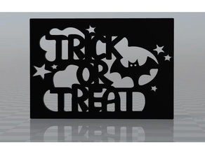 trick behandeln magnet Schilder & logos halloween logo - Spielzeug 3d print model - Mito3D