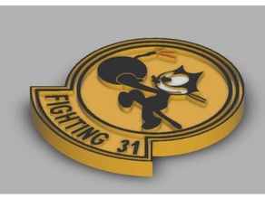 tomcatters lutte contre 31 emblème L'impression 3d felix les combats militaires de la marine 3d print model - Mito3D