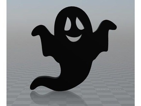 happy ghost Schilder & logos halloween logo magnet - Spielzeug 3d print model - Mito3D