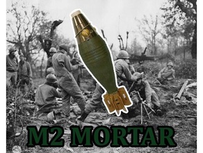 m2 mortar 50mm props army awesome cool military prop toy usa war ww2 wwii 3d print model - Mito3D
