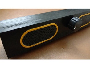 portable speaker audio enclosure mount 3d print model - Mito3D