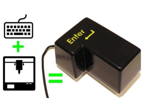 dev düğmesine basın diy düğme elektronik girin komik hack klavye proje 3d print model - Mito3D