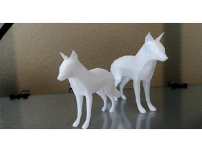 low poly fox animaux animal la lowpoly 3d print model - Mito3D