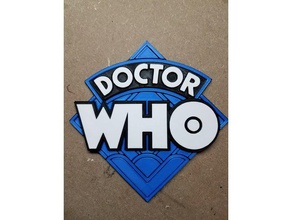 doctor 1970's logo doctorwho 3d print model - Mito3D