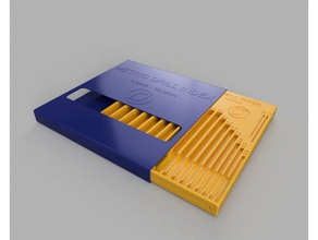 metric drill index tool holders & boxes box case bit holder organizer 3d print model - Mito3D