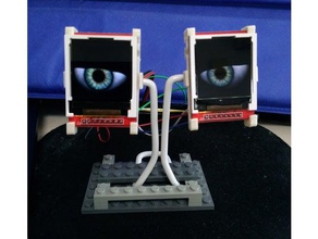 144 inch tft lcd & lens folder electronics adafruit eye raspberry pi snake eyes screen 3d print model - Mito3D
