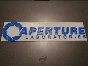 aperture labs sign 2d art fan logo portal 2 3d print model - Mito3D