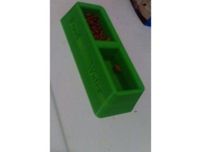 comida de gato & tazón agua los contenedores bol cat alimentos 3d print model - Mito3D