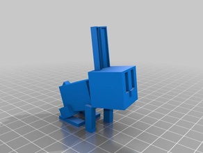 minecraftrabbit animals 8bit rabbit 8 bit minecraft figures 3d print model - Mito3D