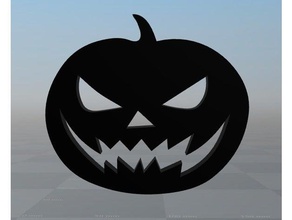 halloween pumpin signs & logos logo magnet toy 3d print model - Mito3D