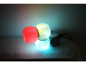 la serpiente de lámpara decoración colores cubo los cubos escritorio el led leds luz modular puzzle rgb 3d print model - Mito3D