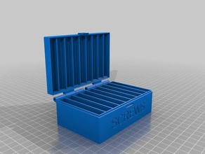 screw box organization customized 3d print model - Mito3D