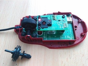 fare tekerleği değiştirme microsoft sidewinder x3 mouse bilgisayar ersatzteil fusion360 360 füzyon lazer mesaj mausrad onarım yedek tekerlek 3d print model - Mito3D