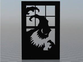 windows monster signs & logos halloween logo magnet toy 3d print model - Mito3D