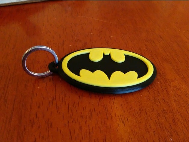 bat symbol key fob toys & games batman 3D print model - Mito3D