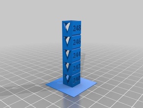 abs temperature tower 240-248 3d printing tests customized 3d print model - Mito3D