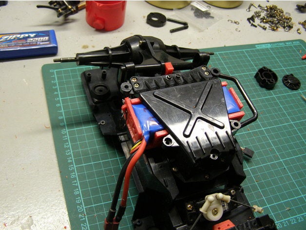 tamiya lipo pil adaptör kutusu kabak r c araçlar tutucu lunchbox rc araba 3D print model - Mito3D