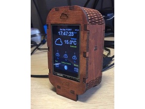 squix esp8266 wifi display a colori stazione meteo custodia gadget 3d print model - Mito3D
