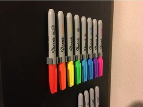 sharpie titular rack x8 organização caneta sharpies suporte de montagem 3d print model - Mito3D