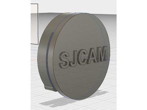 caméra d'action composant logiciel enfichable sur le bouchon d'objectif sjcam de la actioncam action cam gopro lenscap m20 3d print model - Mito3D