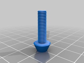 18 mm m5 botón tornillo hexagonal partes personalizado 3d print model - Mito3D