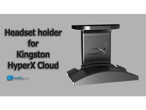 kingston kit oreillette titulaire l'audio L'impression 3d le cloud fusion360 casque d'écoute hyperx repos de soutien 3d print model - Mito3D