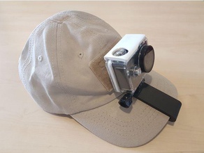 gopro boné de beisebol montagem câmera acção came câmera, ação airsoft acessórios acessório suporte pac a xdr4g0nx xiaomi câmara yi 3d print model - Mito3D