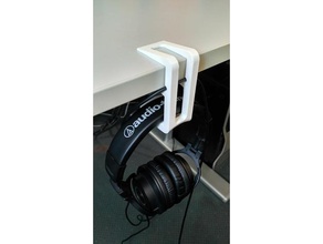 headphone holder audio headphones hanger hook mount music 3d print model - Mito3D