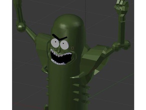 pickle rick rat armor face included v20 creatures morty 3d print model - Mito3D