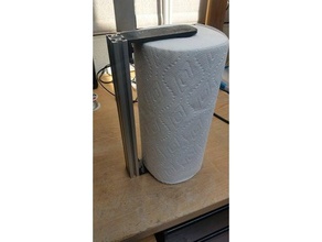 paper towel holder t-slot household supplies tslot 3d print model - Mito3D