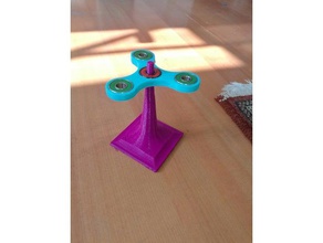 spinner speed test base hobby cube design elingsanto fidget hand fitget games tester toys 3d print model - Mito3D