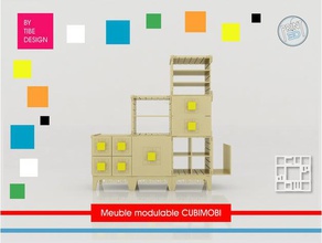 cubimobi modular furniture organization designer display stand document holder drawer locker model module shelf showcase storage box tool 3d print model - Mito3D